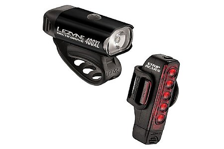 Lezyne Hecto 400XL Front / Strip Drive Rear Light Set