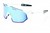 100% Hypercraft SQ Sunglasses  Soft Tact White/HiPER Blue Multilayer Lens