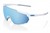 100% Racetrap 3.0 Sunglasses Matte White/HiPER Blue Multilayer Mirror Lens