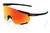 100% Racetrap 3.0 Sunglasses Soft Tact Black/HiPER Red Multilayer Mirror Lens