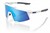 100% Speedcraft Sunglasses Matte White/HiPER Blue Multilayer Mirror Lens