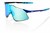 100% Hypercraft Sunglasses Matte Metallic Fade/Blue Topaz Multilayer Mirror L