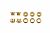 Wolf Tooth Components Set of 5 Alloy Chainring Bolts for 1x Drivetrains Gold
