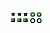 Wolf Tooth Components Set of 5 Alloy Chainring Bolts for 1x Drivetrains Green