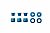 Wolf Tooth Components Set of 5 Alloy Chainring Bolts for 1x Drivetrains Blue
