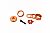 Wolf Tooth Components Anodized Bling Kit Orange