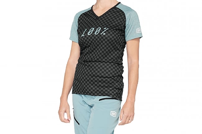 100% Womens Airmatic Jersey Seafoam Checkers