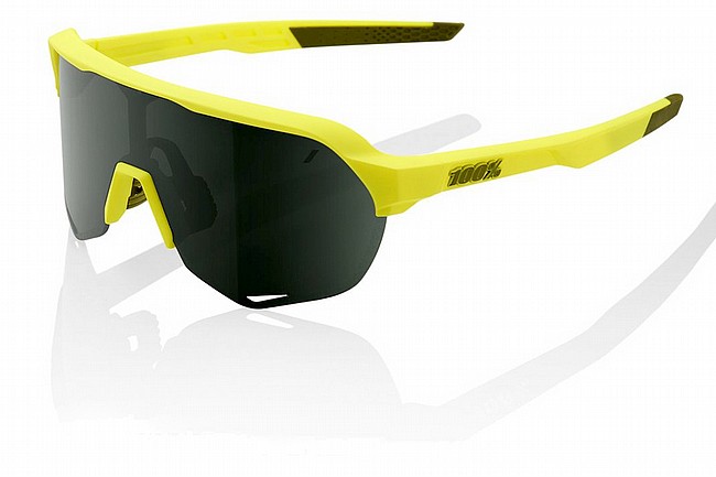 100% S2 Sunglasses Soft Tact Banana - Grey Green Lens