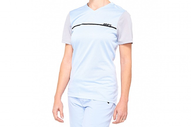 100% Womens Ridecamp Jersey Powder Blue/Grey