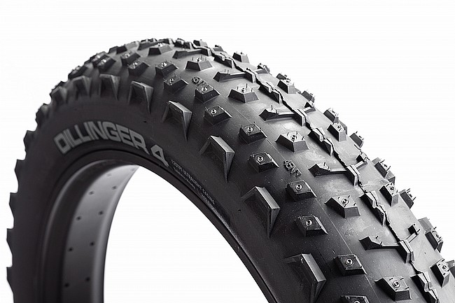 45Nrth Dillinger 4 Studded 120 TPI Fat Bike Tire 26 x 4.0 - Concave Carbide Alloy Studs