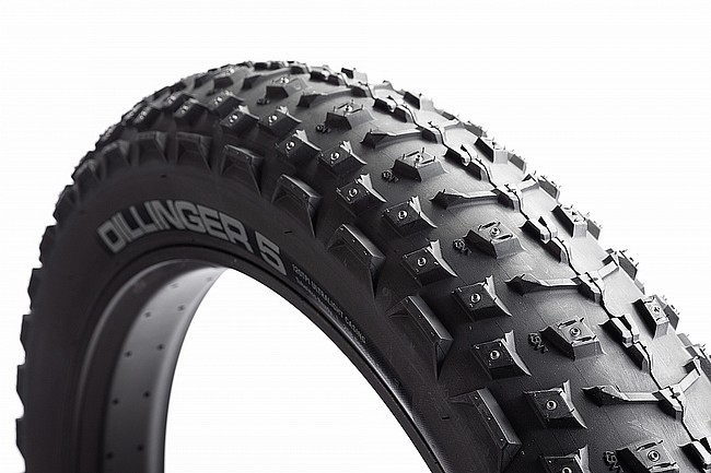45Nrth Dillinger 5 Studded 120 TPI 27.5" Fat Bike Tire 27.5 x 4.5 Inch - Black