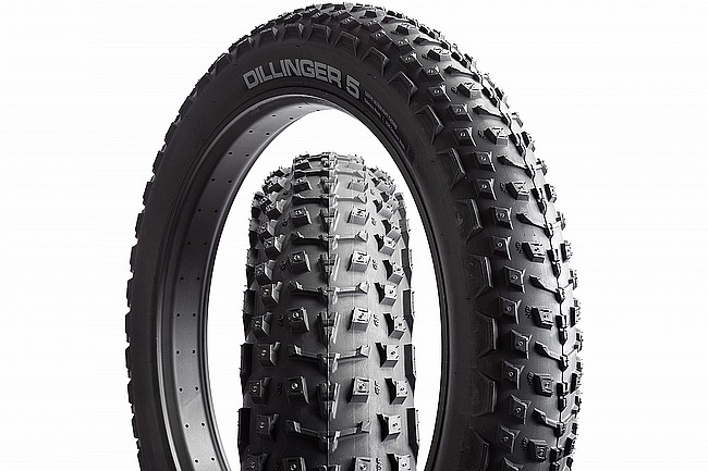45Nrth Dillinger 5 Studded 120 TPI 27.5" Fat Bike Tire 27.5 x 4.5 Inch - Black