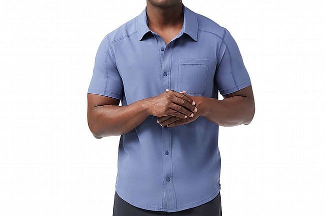 Smartwool Mens Everyday Short Sleeve Button Down Nightfall Blue