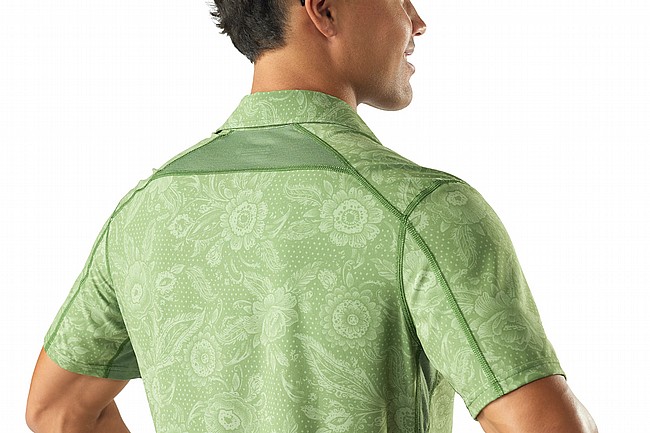 Smartwool Mens Everyday Short Sleeve Button Down Fern Rustic Floral