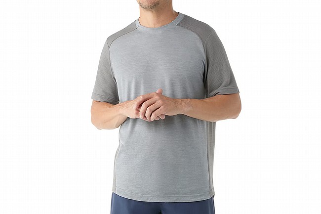 Smartwool Mens Active Mesh Short Sleeve  Light Gray Heather