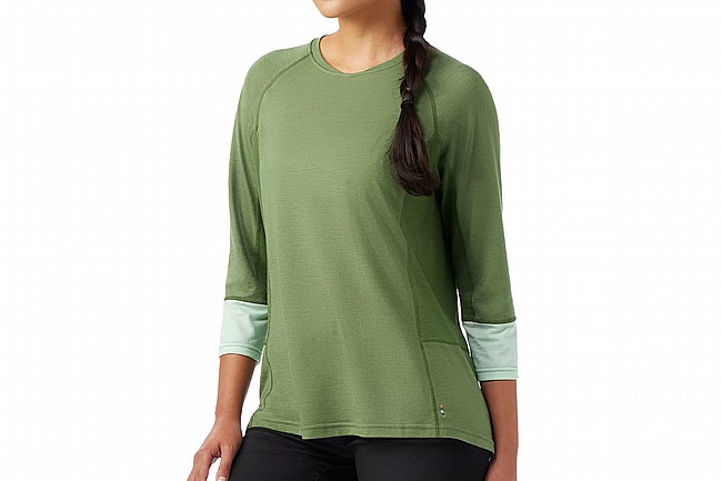 Smartwool Womens Mountain Bike 3/4 Sleeve Jersey Fern Green