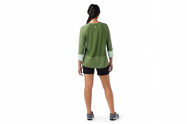 Smartwool Womens Mountain Bike 3/4 Sleeve Jersey Fern Green