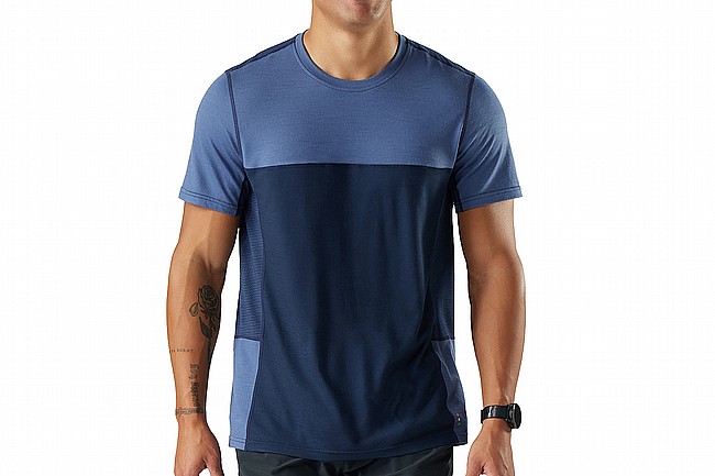 Smartwool Mens Mountain Bike Short Sleeve Jersey Nightfall/Deep Navy