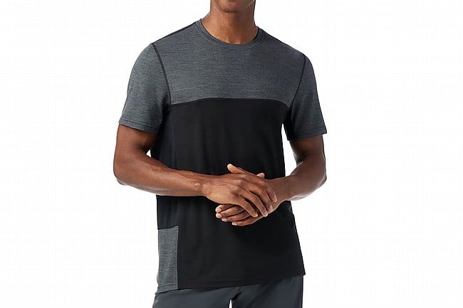 Smartwool Mens Mountain Bike Short Sleeve Jersey Black/Charcoal Heather