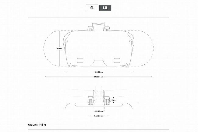 Apidura Expedition Handlebar Pack Anthracite - 14L