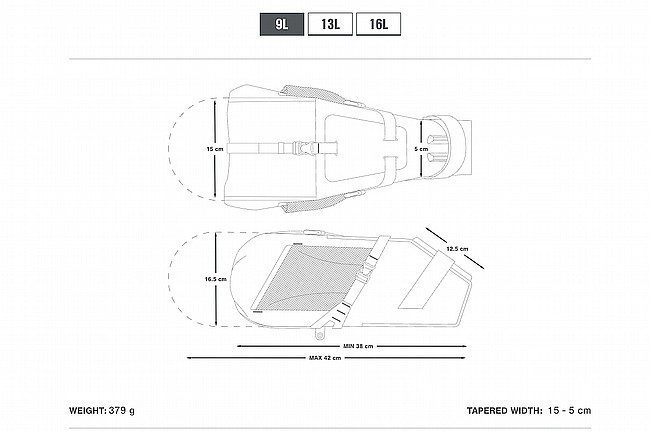 Apidura Expedition Saddle Pack Anthracite - 9L
