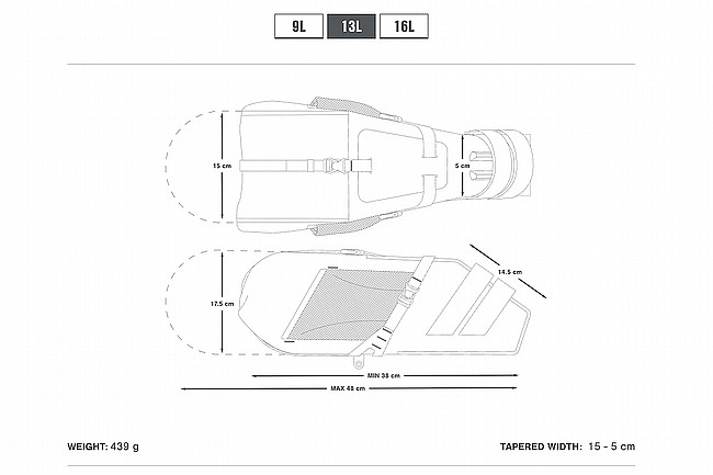Apidura Expedition Saddle Pack Anthracite - 13L