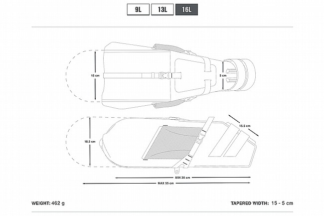 Apidura Expedition Saddle Pack Anthracite - 16L