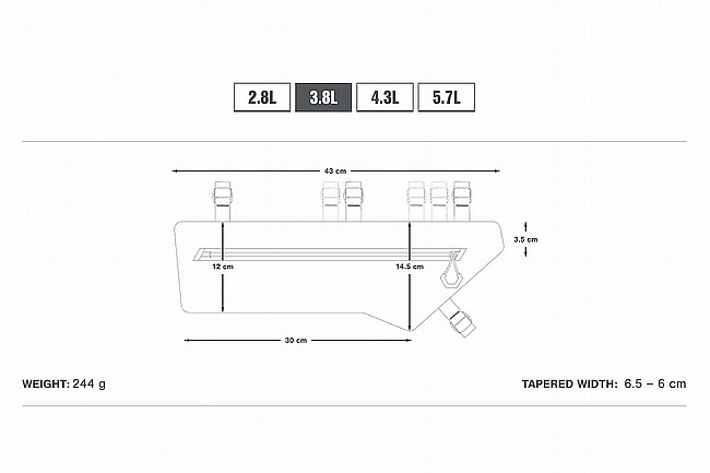 Apidura Expedition Frame Pack Anthracite - 3.8L