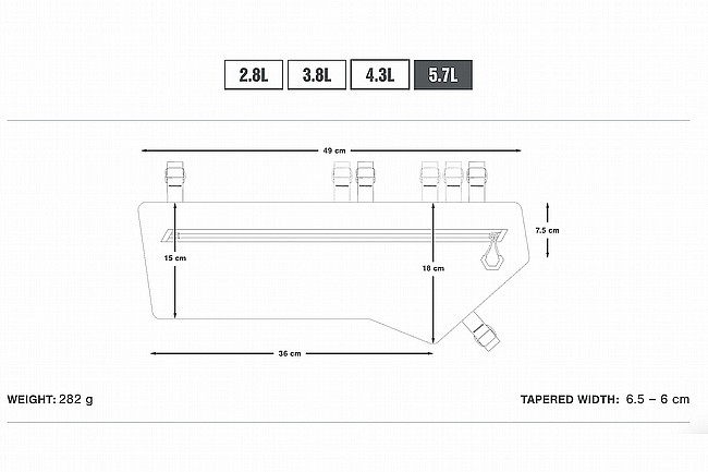 Apidura Expedition Frame Pack Anthracite - 5.7L