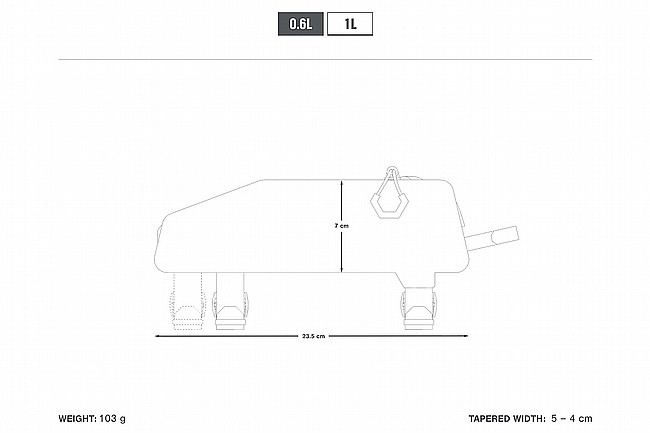 Apidura Expedition Top Tube Pack Anthracite - 0.6L