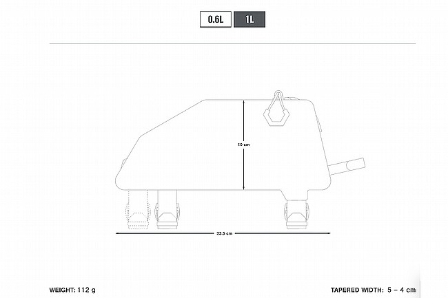 Apidura Expedition Top Tube Pack Anthracite - 1L