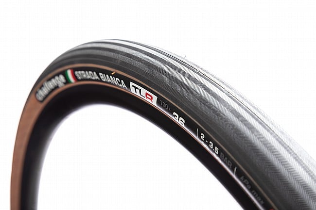 Challenge Strada Bianca Race TLR Tire Black/Brown