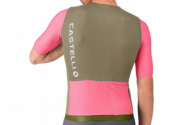 Castelli Mens Corretto Jersey Elmwood/Rosa Giro-White