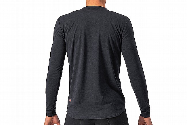 Castelli Mens Unlimited Merino Long Sleeve Light Black/Nickel Gray