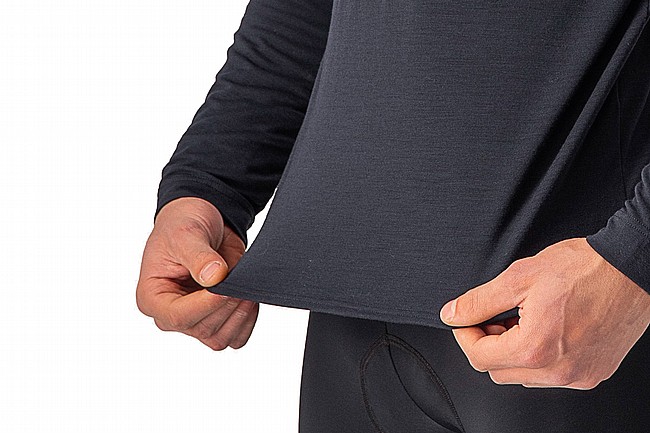 Castelli Mens Unlimited Merino Long Sleeve Light Black/Nickel Gray