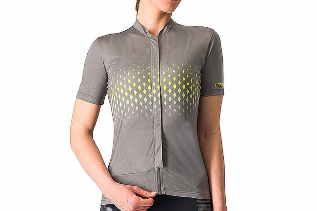 Castelli Womens Unlimited Sentiero 3 Jersey Gunmetal Gray/Sulphur