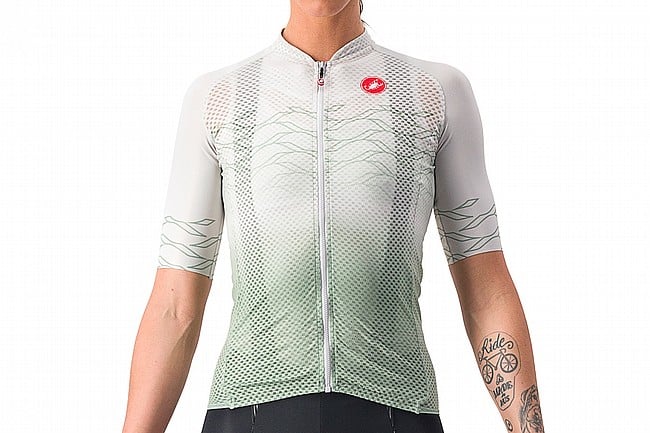 Castelli Womens Climbers 2.0 Jersey Moon Gray/Defender Green