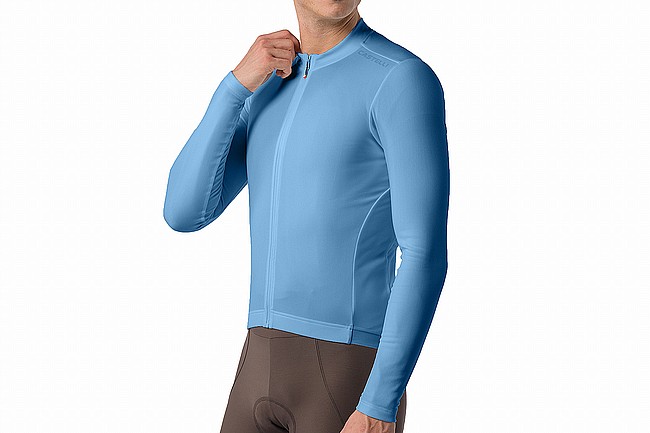 Castelli Mens Espresso Thermal 2 Long Sleeve Jersey  Metallic Blue