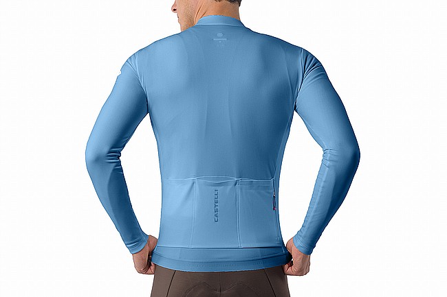 Castelli Mens Espresso Thermal 2 Long Sleeve Jersey  Metallic Blue
