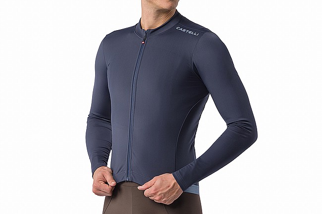 Castelli Mens Espresso Thermal 2 Long Sleeve Jersey  Twilight Blue