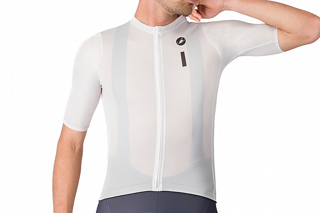Castelli Mens Drittone Logo Jersey White/Black