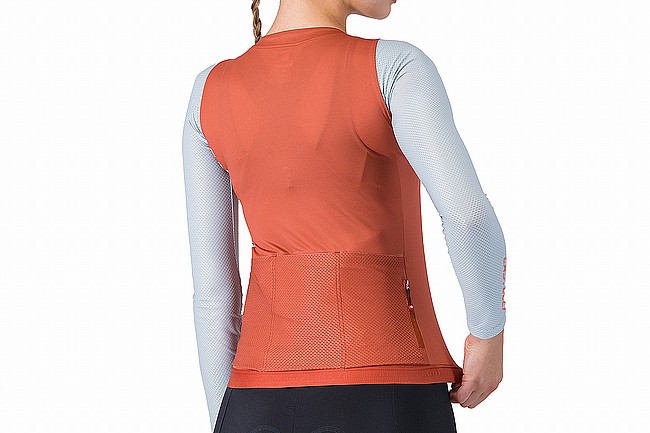 Castelli Womens Corretto Long-Sleeve Jersey  Paprika/Winter Sky