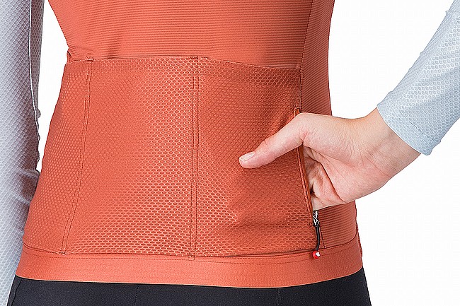 Castelli Womens Corretto Long-Sleeve Jersey  Paprika/Winter Sky