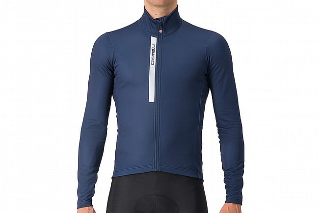 Castelli Mens Entrata Thermal Jersey Belgian Blue/Silver Gray