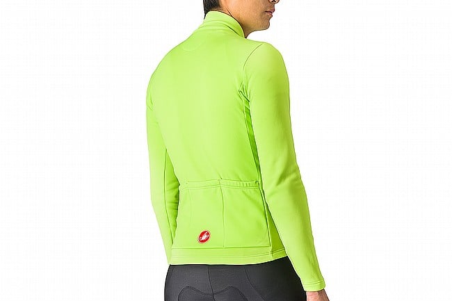 Castelli Mens Entrata Thermal Jersey Electric Lime/Dark Grey