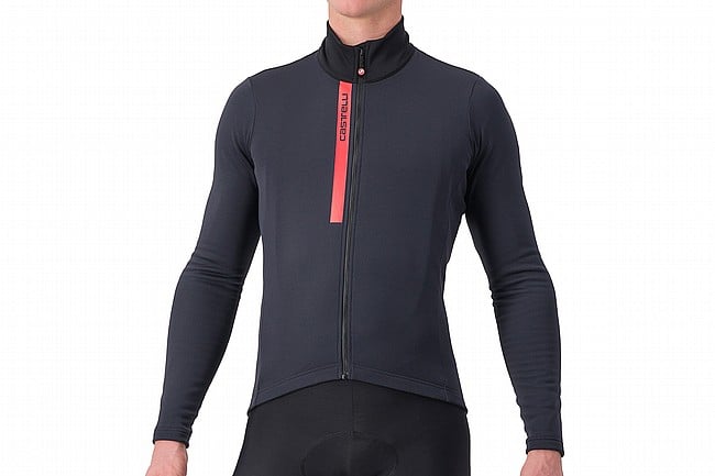 Castelli Mens Entrata Thermal Jersey Light Black/Red