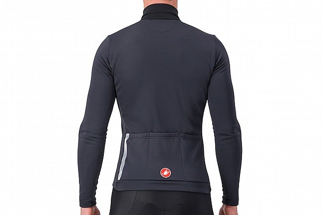 Castelli Mens Entrata Thermal Jersey Light Black/Red