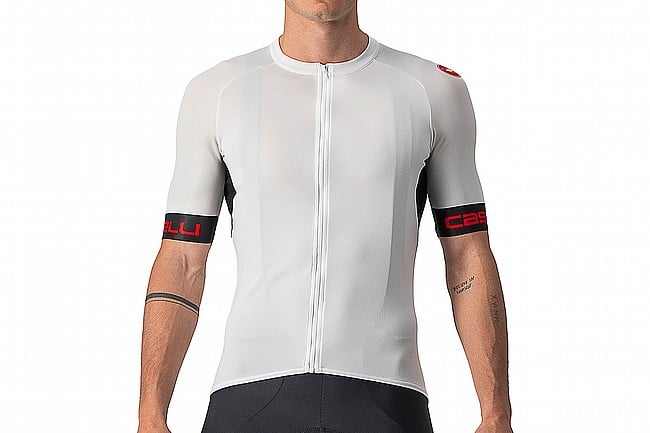 Castelli Mens Entrata VI Jersey Ivory/Light Black-Red