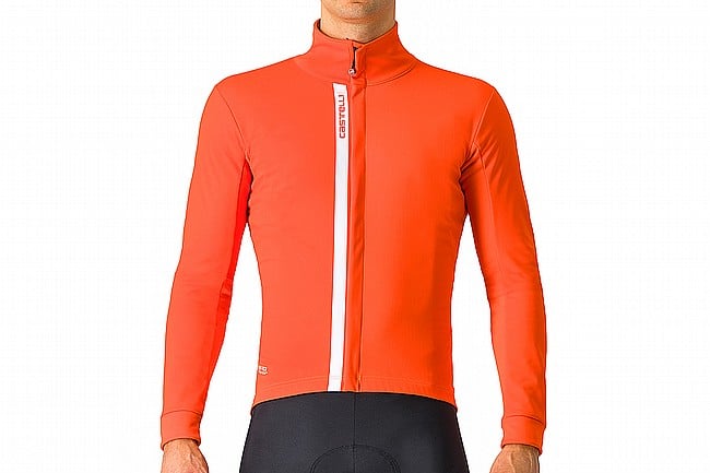 Castelli Mens Entrata Jacket Brilliant Orange/Silver