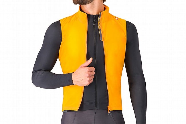 Castelli Mens Espresso Vest Vivid Orange/Dark Grey